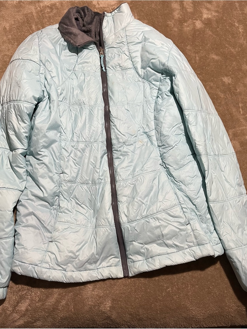 Free Country Light Blue Quilted Puffer Jacket